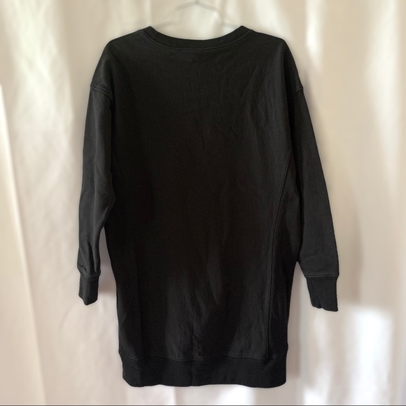 CHAMPION BLACK DRESS SHIRT COTTON CREWNECK OVERSIZED LONG  SLEEVES WOMEN SMALL - Picture 4 of 14